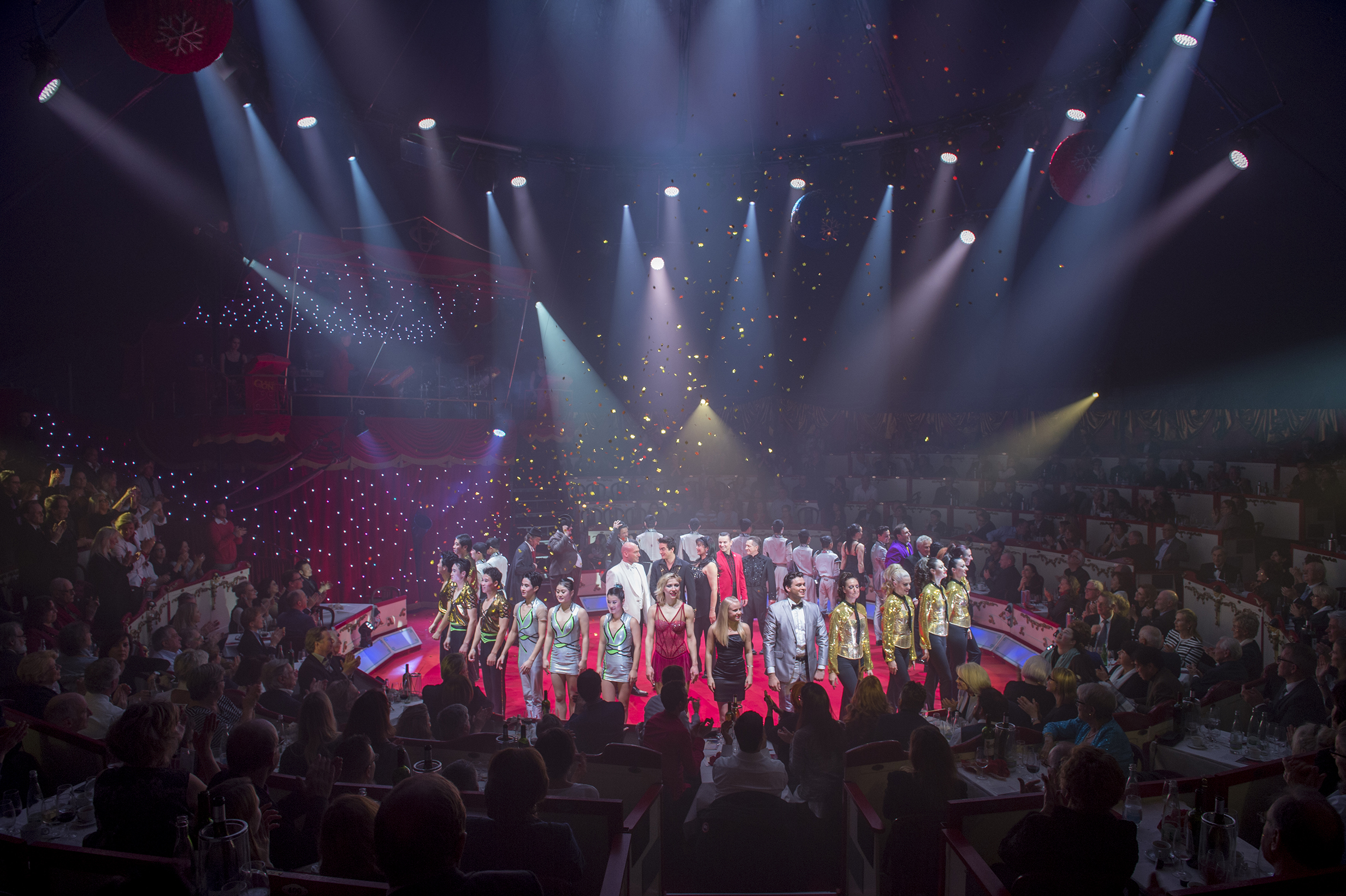 Atmospheric live stage moment with audience