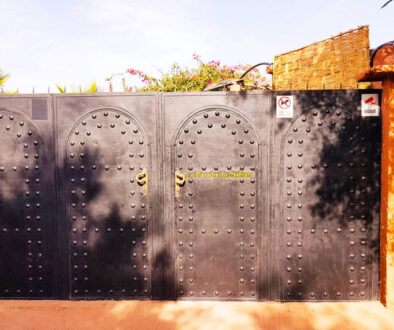 Entrance to Le Paradis du Safran in the Ourika Valley, Morocco
