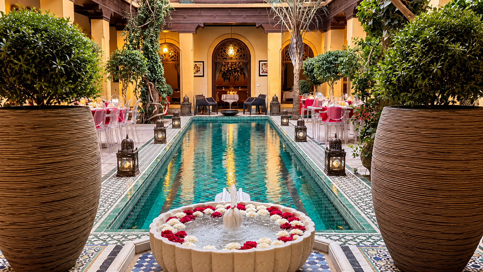 Pool and courtyard at Pepe Nero Marrakech